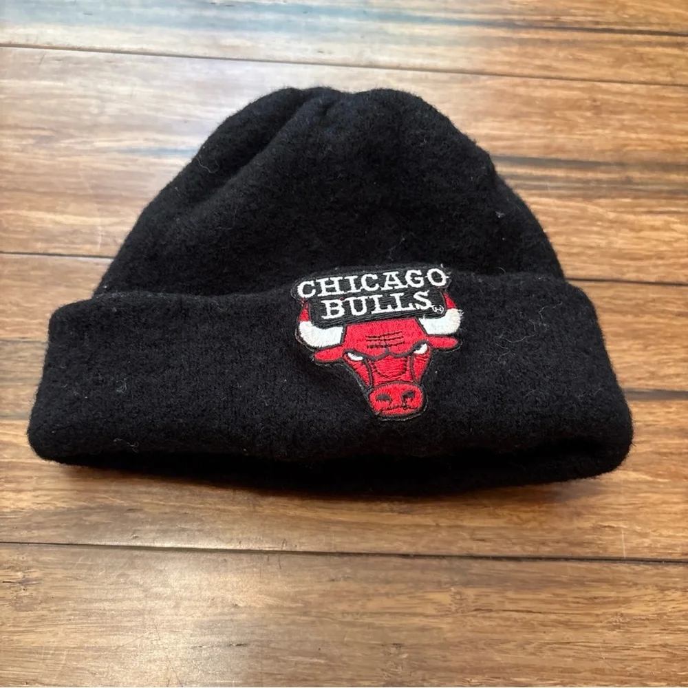 Vintage Chicago Bulls Kids Youth Beanie Hat Thick Heavy 90’s Jordan Pippen Phil